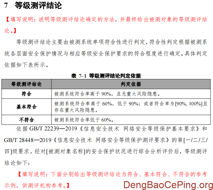 等级测评结论（2025版）